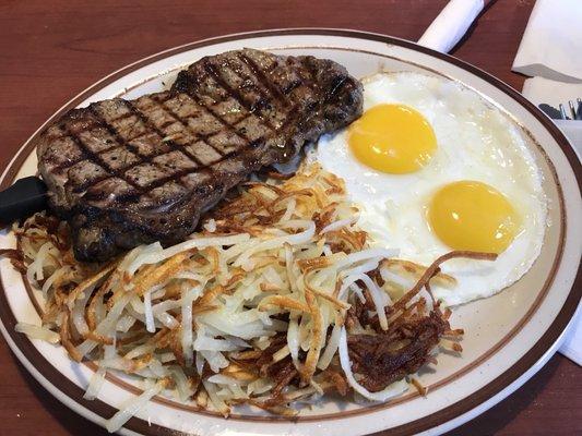 Steak and eggs