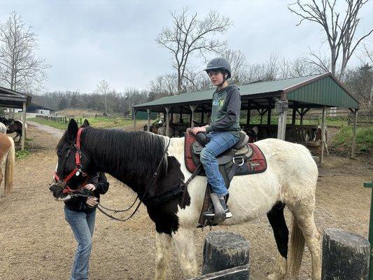 Getting ready for a trail ride