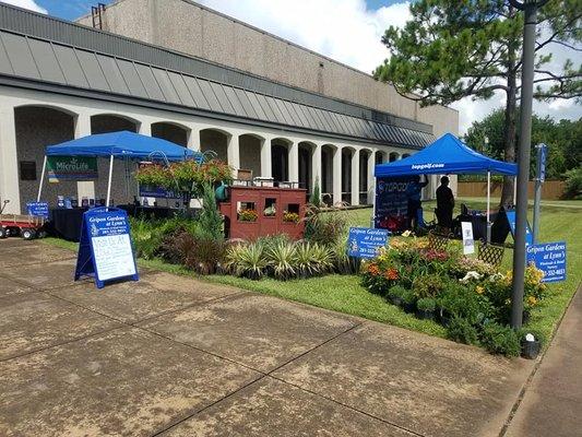 Set up at League City Garden Show