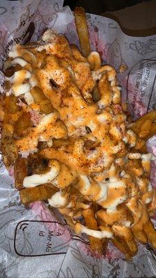 Loaded crab fries