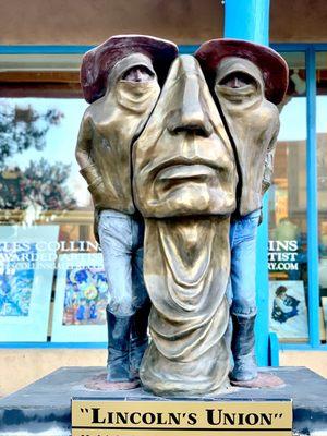 Lincoln's Union- Part of the Masterminds Sculpture Series by Taos artist Charles Collins