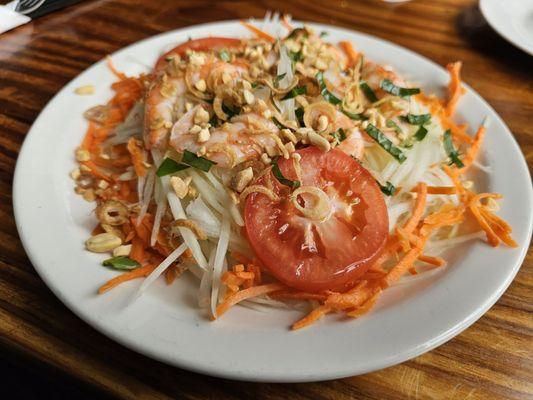 Shrimp Green Papaya Salad! No spice.