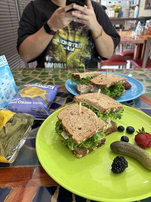 Chicken salad sandwich plate