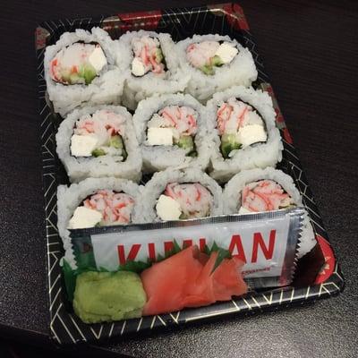 Cali roll with cream cheese.