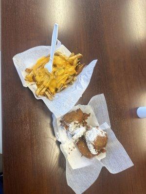 Fried Oreos and cheese fries