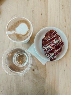 Latte and pastries