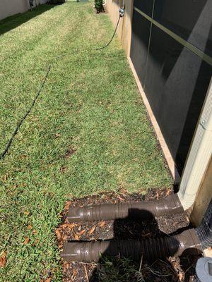 After I placed the sod