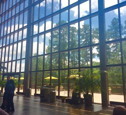 Atrium with outside seating as well