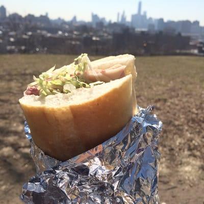 Eating my Blimpie Best in Riverview-Fisk Park on this lovely day!