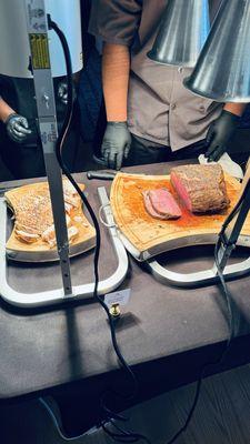 Prime rib and turkey carving station