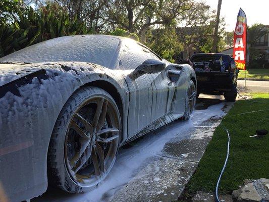 Ferrari maintenance wash