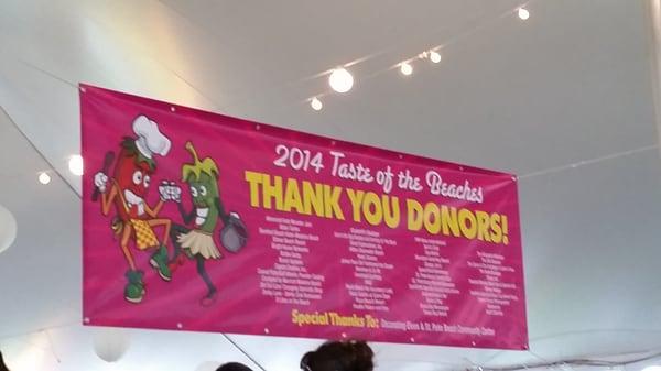 Taste of the Beaches donors