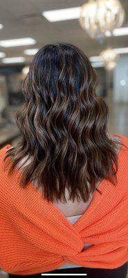 Chocolate brown highlights