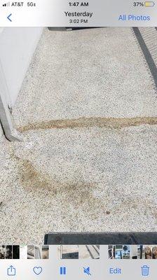 More rust and dirt on my balcony floor! This room cost me $678 plus a $25 resort fee