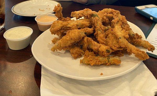 Fried green bean appetizer