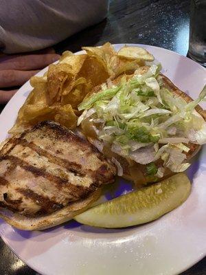 Grilled Chicken Sandwich add sauté onion no tomato