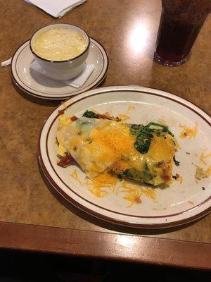 Breakfast most important meal of day. Omelet fresh to order and taste buds happy