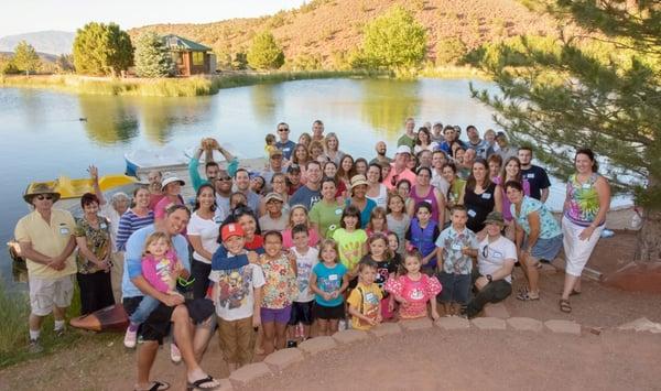 Spring Meadows Church Family enjoying the Fall retreat and BBQ at the foot of Mt. Charleston.