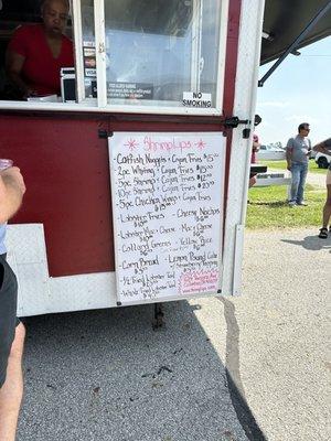 Food Truck Menu