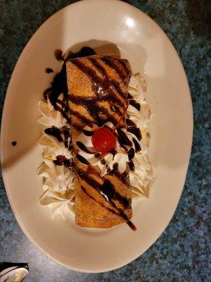 The Xango-banana cheescake in a fried tortilla shell, so yummy!