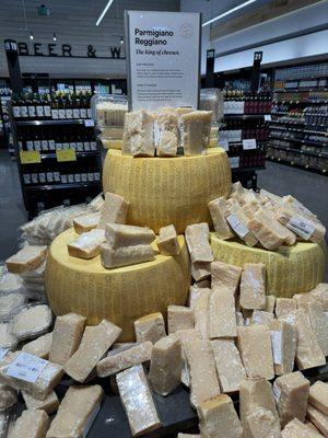 Parmigiano Reggiano cheese tower.