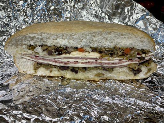 Muffuletta to go...prepared cold.