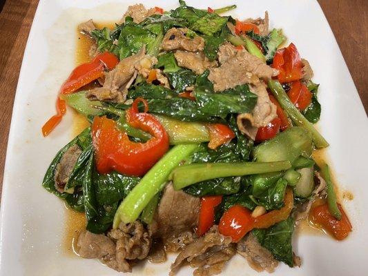 Beef veg stir fried