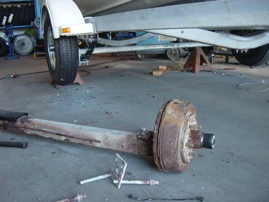 Broken or bent axle.. No problem we can order and replace one for you.