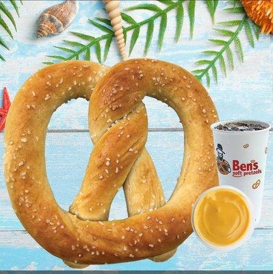 Our signature item, you can make any pretzel how you like, plain, salted, cinnamon/sugar, sour cream, parmesan, dutch almond (addtl).