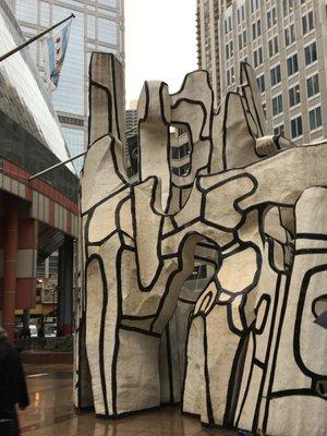 French Artist and Sculptor Jean Dubuffet's Monument with Standing Beast.....outside Atrium at the Thompson Center in "The Loop."