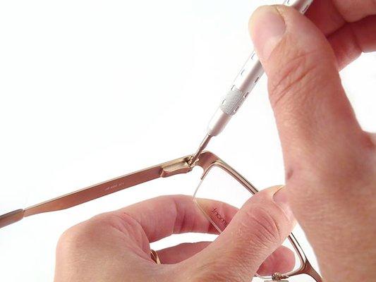 The Frame Doctor eyeglass hinge repair.