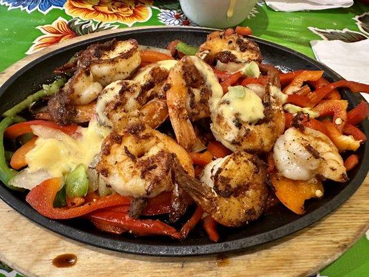 Shrimp fajitas