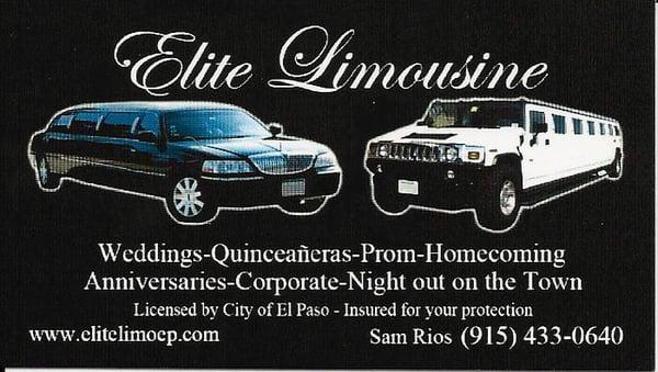 Great limousine service for your special and/or formal events