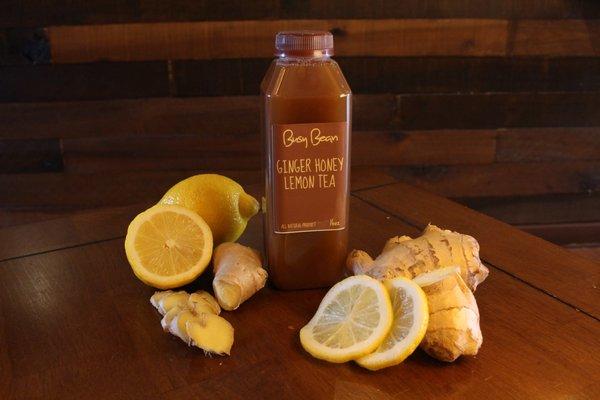 Our homemade Ginger, Honey, Lemon Tea.