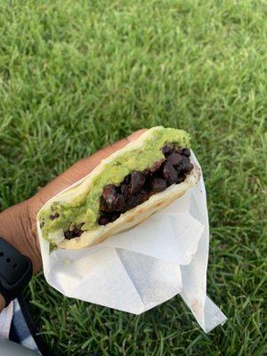 Black bean, Sweet Plantains, and avocado