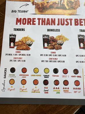 Tenders & sauces