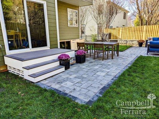 Paver Walkway with Privacy Fence