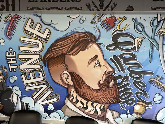 The Avenue Barbershop Mural