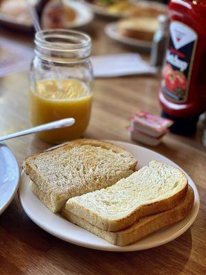 Sourdough Toast and Orange Juice