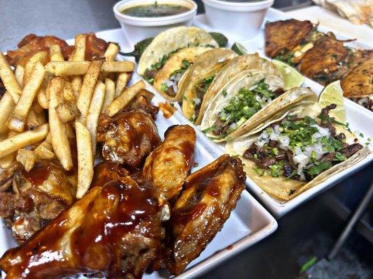 WINGS TACOS BIRRIA TACOS