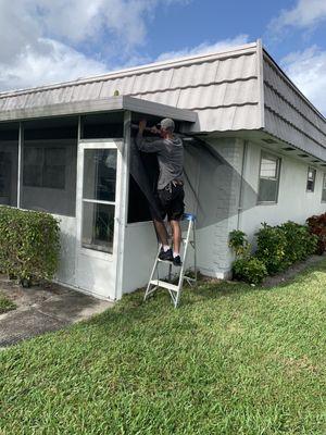 Rescreening a wall panel