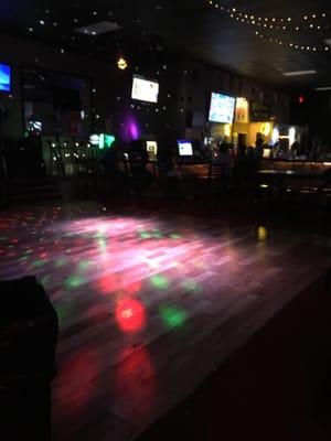 Big enough dance floor with karaoke and dj stage