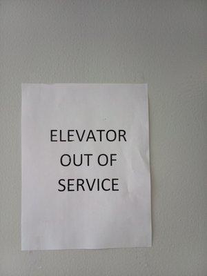 No elevator inspection report