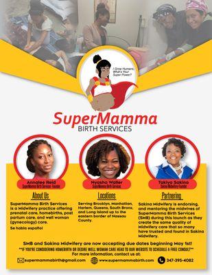 SuperMamma Birth Services partners with Sakina Midwifery Service!