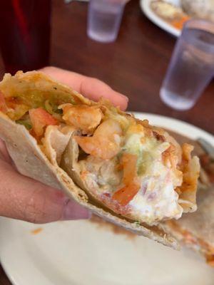 Shrimp burrito!