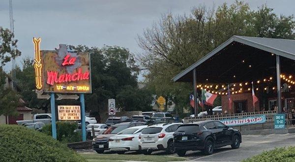 LA Mancha Restaurant - Outdoor seating - Lots of parking.