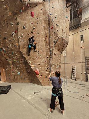 Climbing a 5.9 route