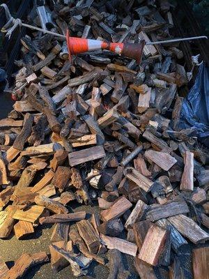 A full cord of mixed hard wood with delivery =^.^=