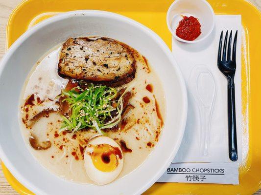 Tonkotsu Ramen with Gochu based hot sauce