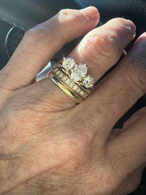 My 30 year old wedding set repaired and cleaned.